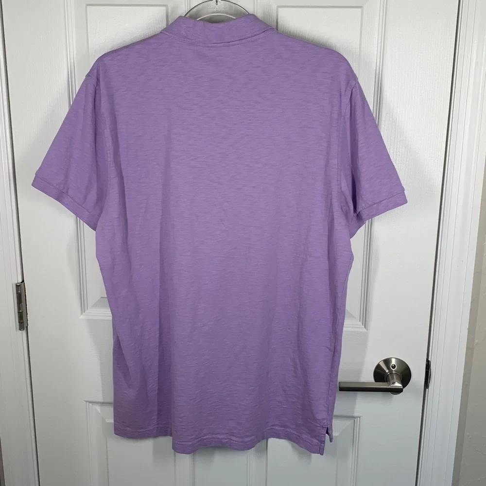 J Crew purple cotton polo shirt size large